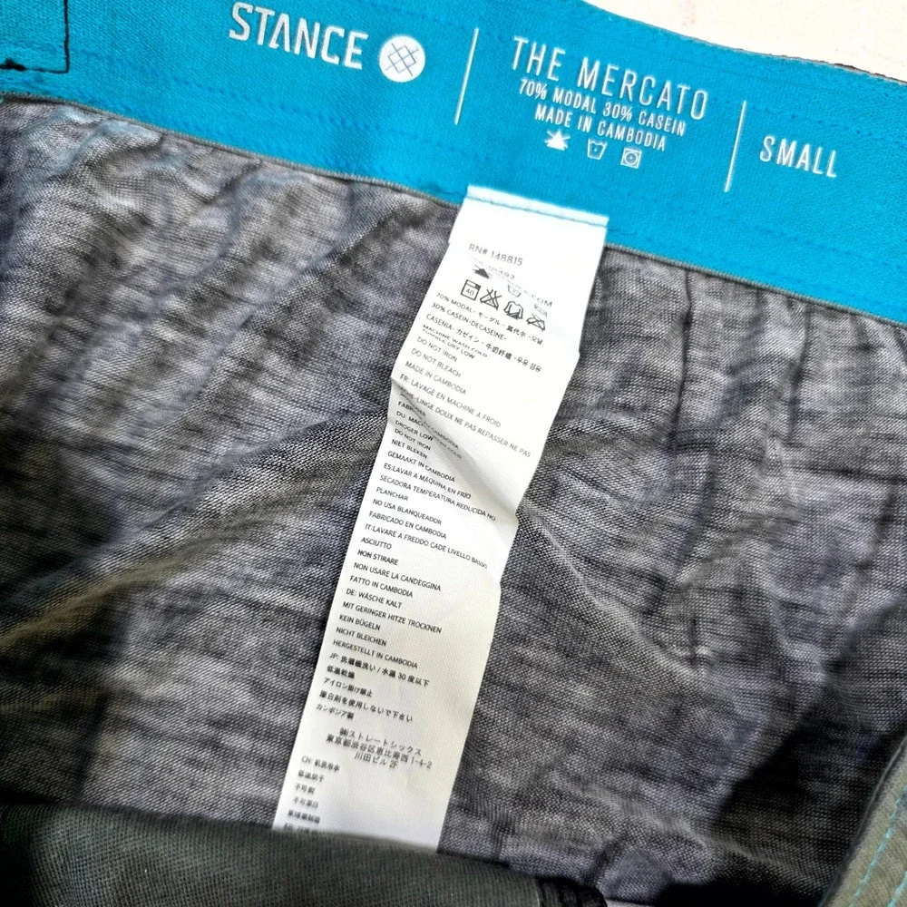 Stance The Mercato Boxer Shorts Mens Small Grey Black Colorblock Modal Underwear